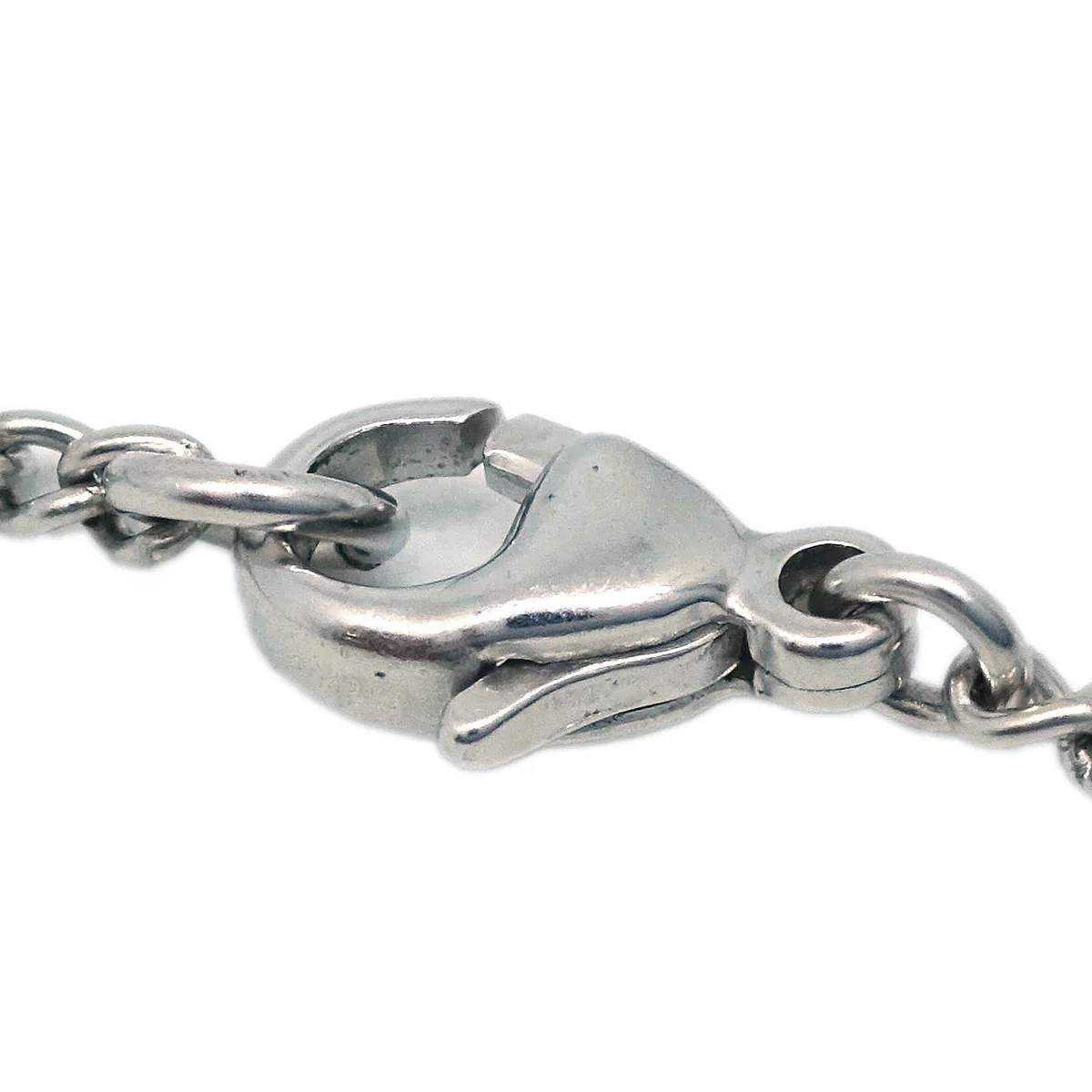 Chanel Chain Necklace Silver Black 06P - Image 3