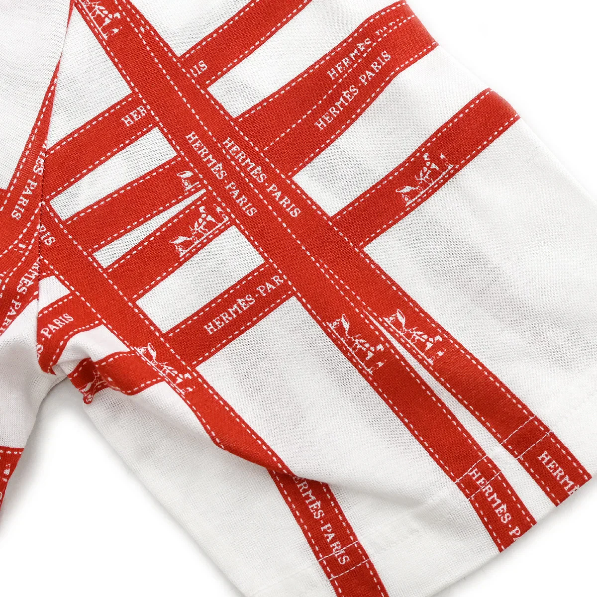 Hermes Short Sleeve T-shirt Top White #M - Image 3