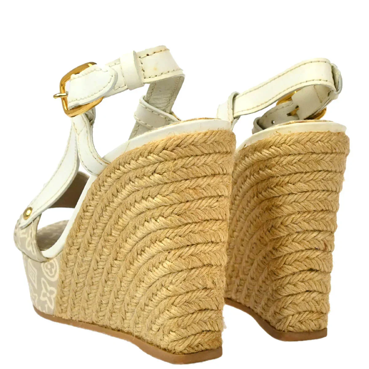 Louis Vuitton * 2008 Canvas Sandals Shoes #36 1/2 - Image 3
