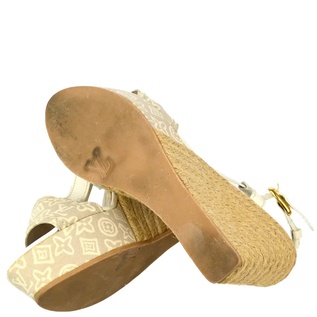 Louis Vuitton * 2008 Canvas Sandals Shoes #36 1/2 - Image 4