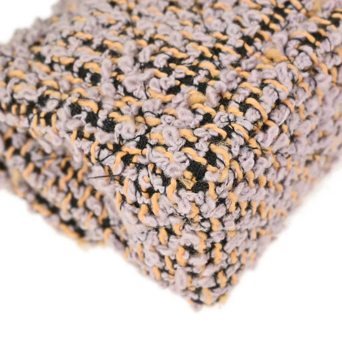 Chanel Purple Tweed Mini Square Handbag - Image 3
