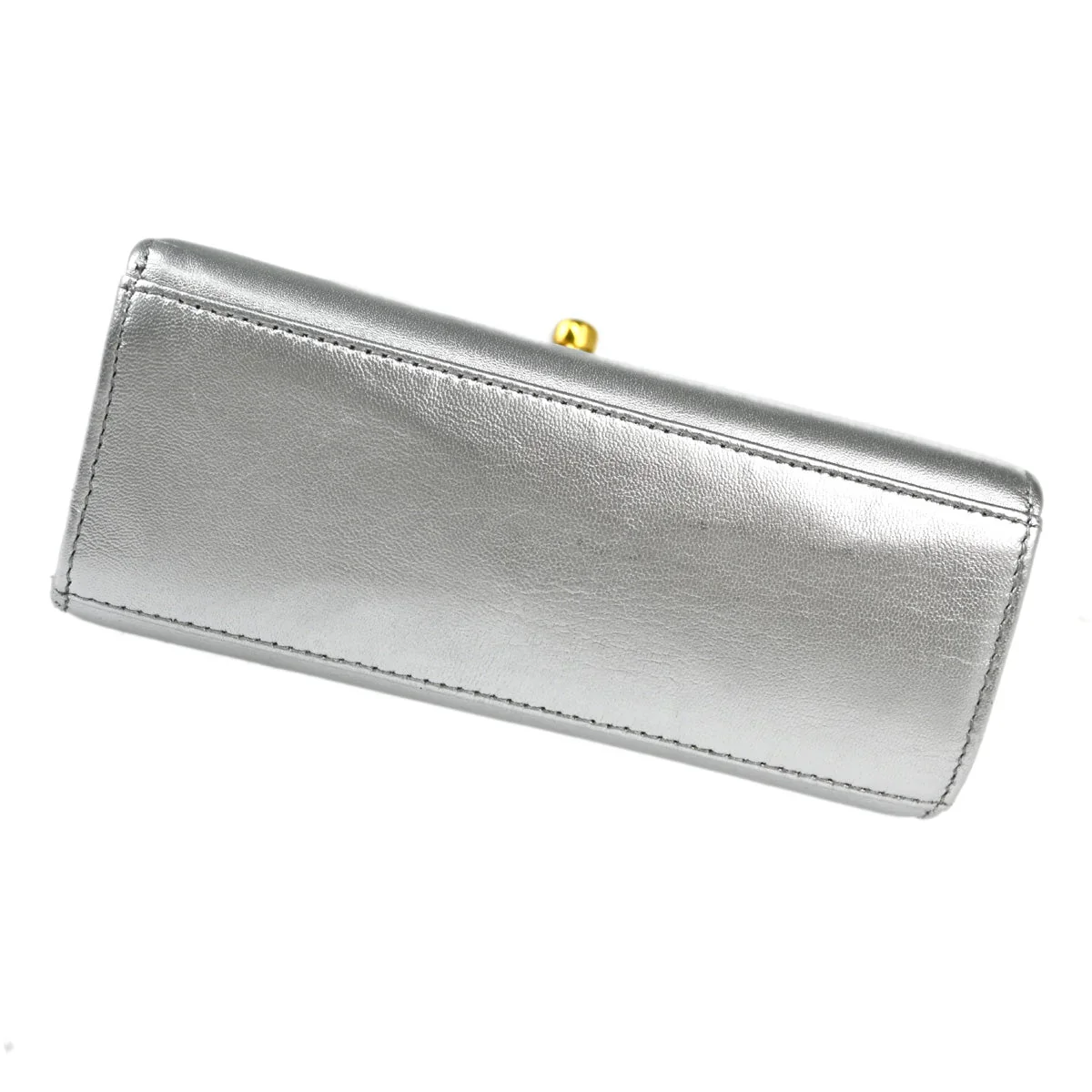 Chanel 1996-1997 Silver Lambskin Handbag - Image 4