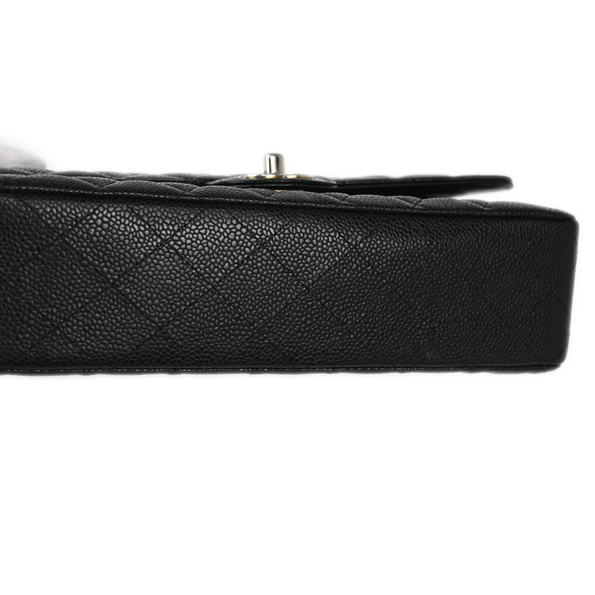 Chanel 2013-2014 Black Caviar Medium Classic Double Flap Shoulder Bag - Image 3