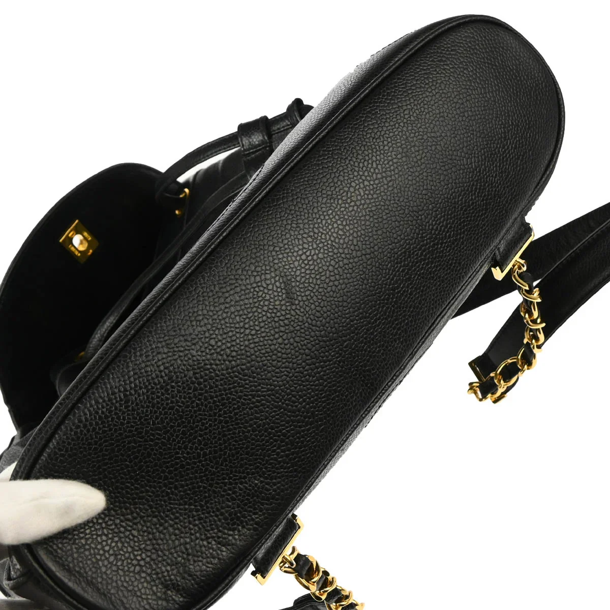 Chanel 1996-1997 Black Caviar Triple CC Backpack - Image 5