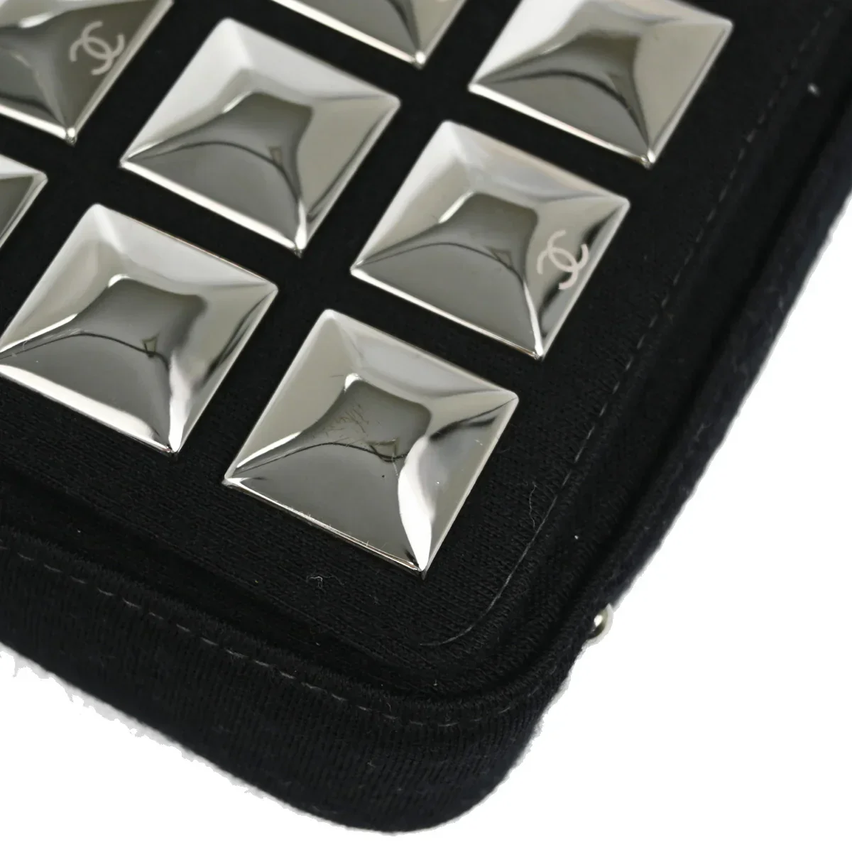Chanel 2003-2004 Black Cotton Ice Cube Shoulder Bag - Image 5