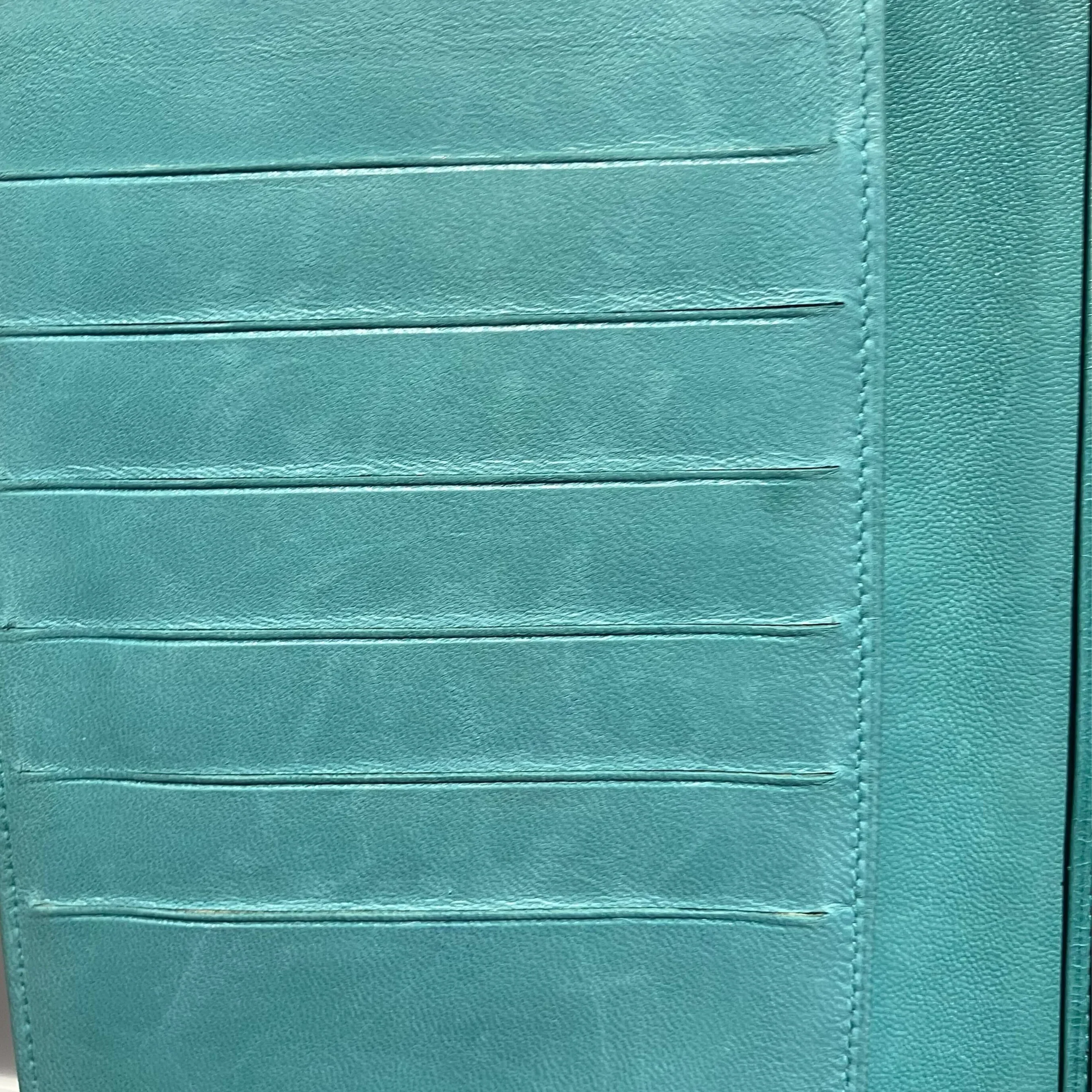Chanel 1997-1999 Blue Caviar Long Wallet Purse - Image 8