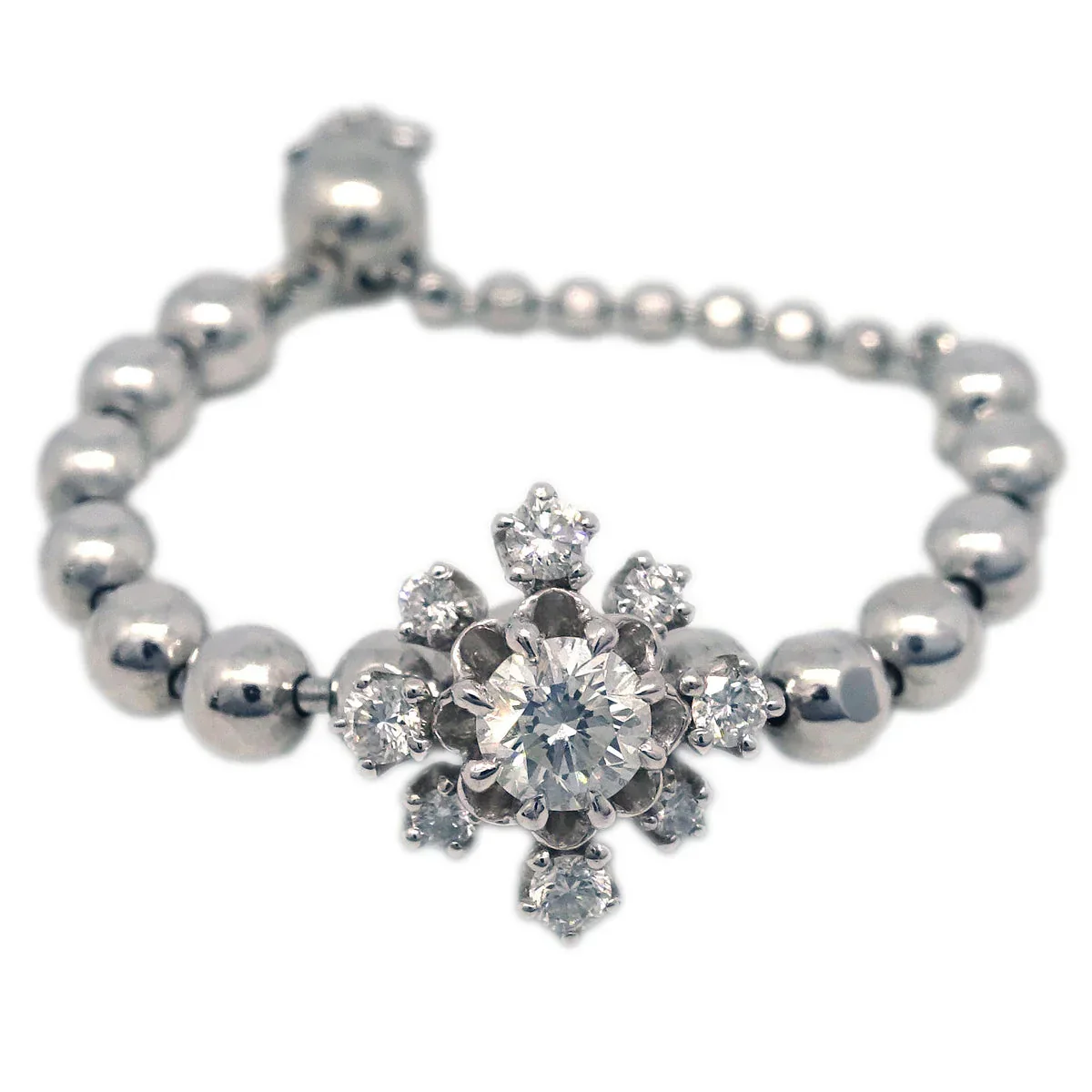 Ballchain Platinum Ring Diamond #60 - Image 2