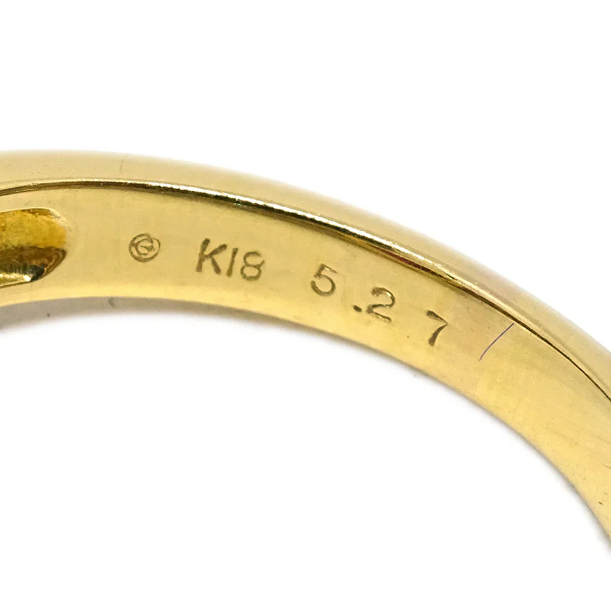 Ring 18KYG Garnet Diamond #53 #13 - Image 4