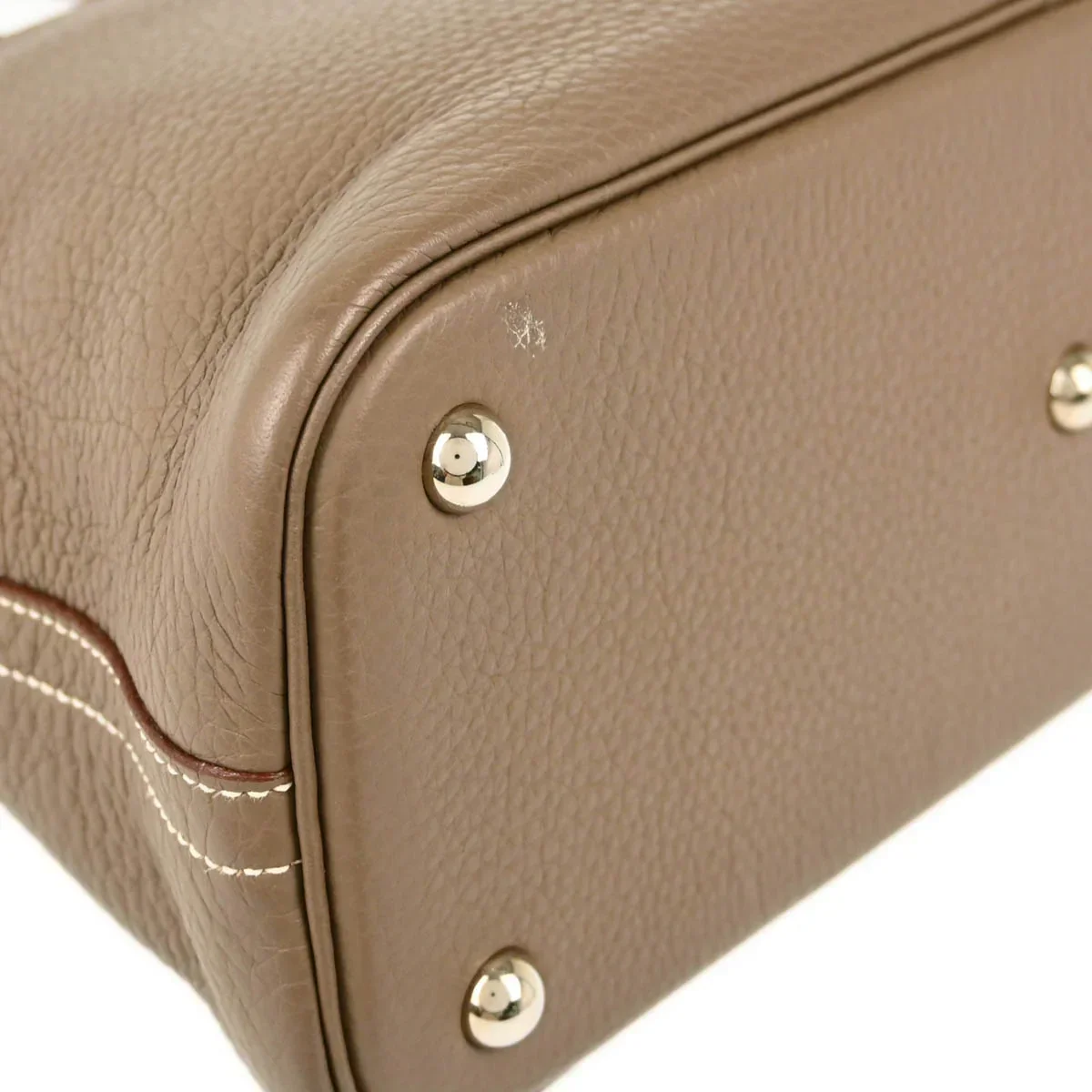 Hermes 2007 Etoupe Gray Taurillon Clemence Bolide 31 2way Shoulder Handbag - Image 3