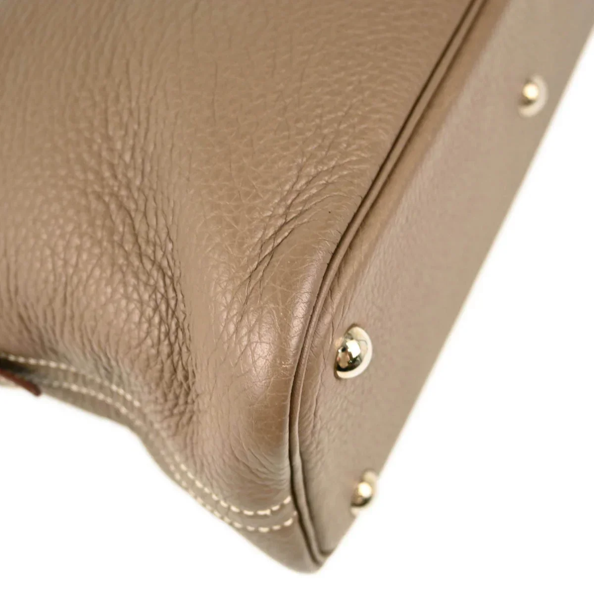 Hermes 2007 Etoupe Gray Taurillon Clemence Bolide 31 2way Shoulder Handbag - Image 4