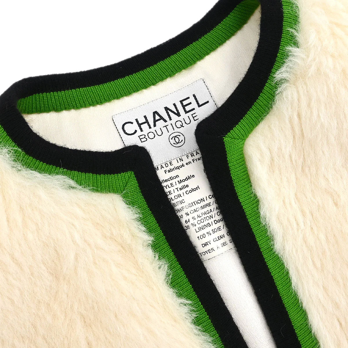 Chanel 1994 Sleeveless Vest Jacket White 94A #40 - Image 8