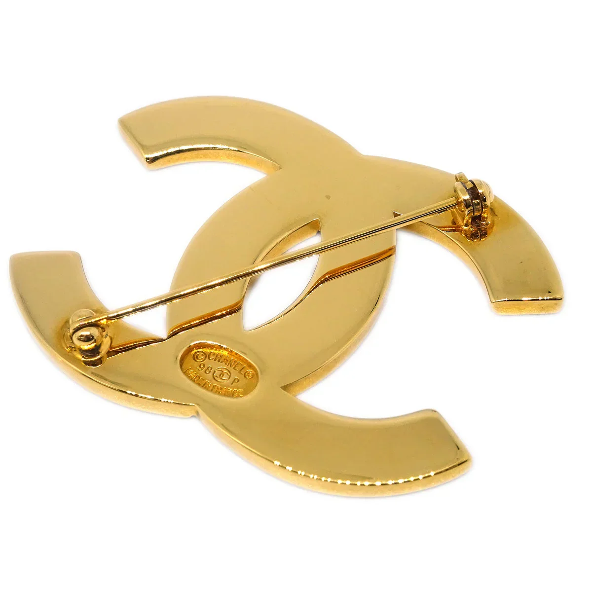 Chanel CC Brooch Pin Gold 98P - Image 3