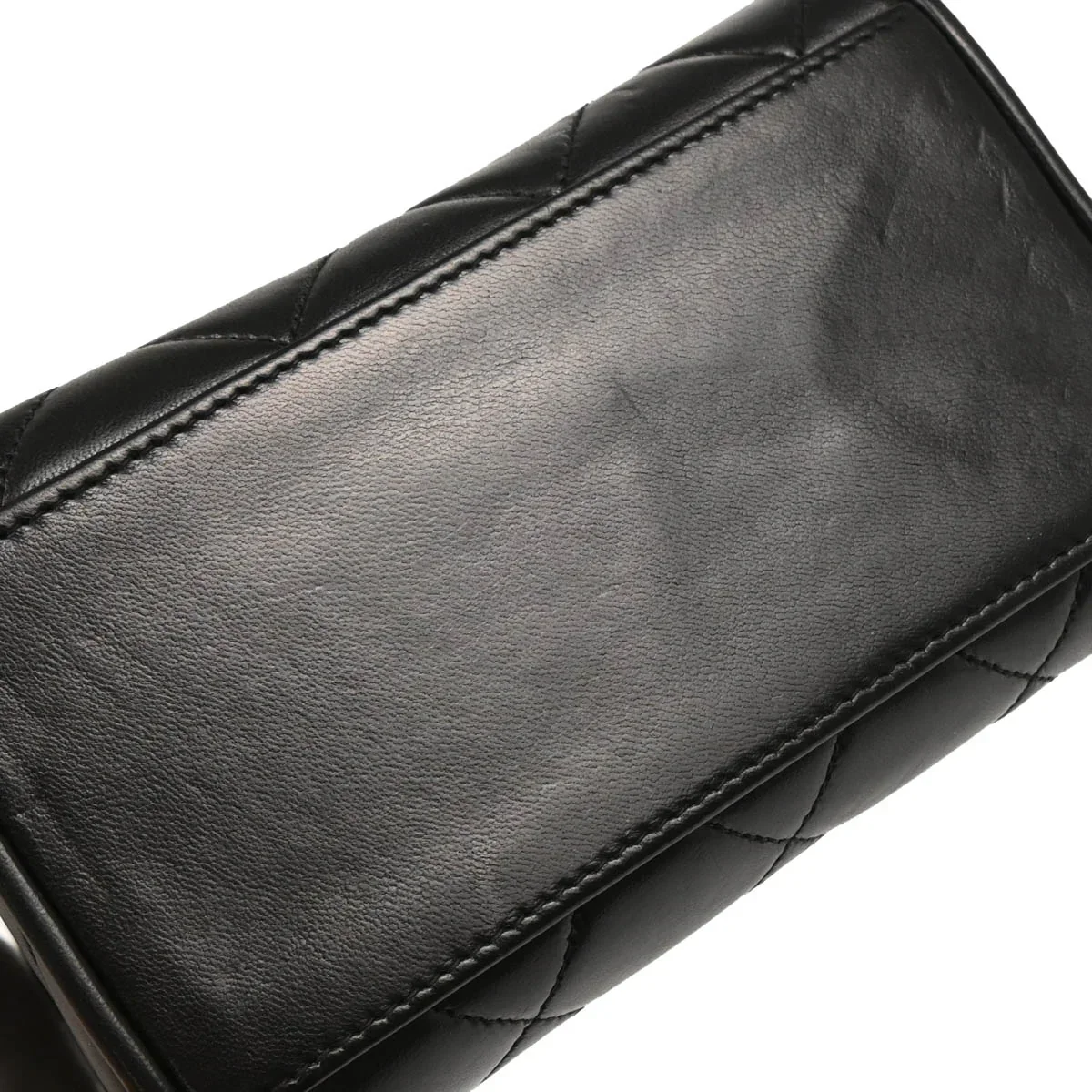Chanel 1994-1996 Black Lambskin Flap Shoulder Bag - Image 4