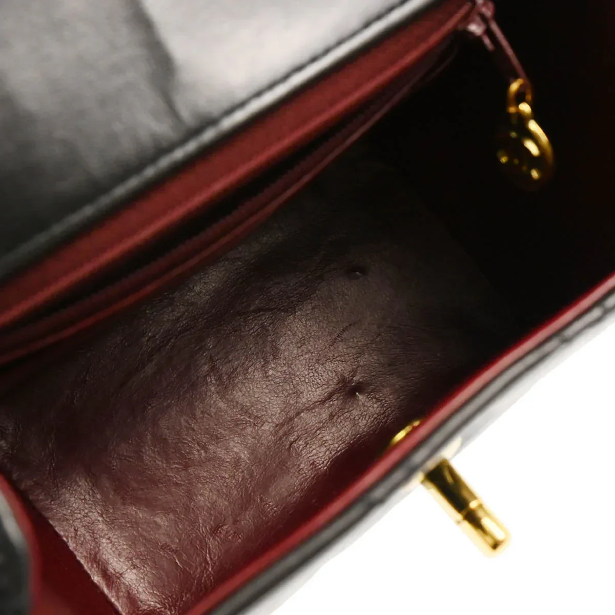 Chanel 1994-1996 Black Lambskin Flap Shoulder Bag - Image 9