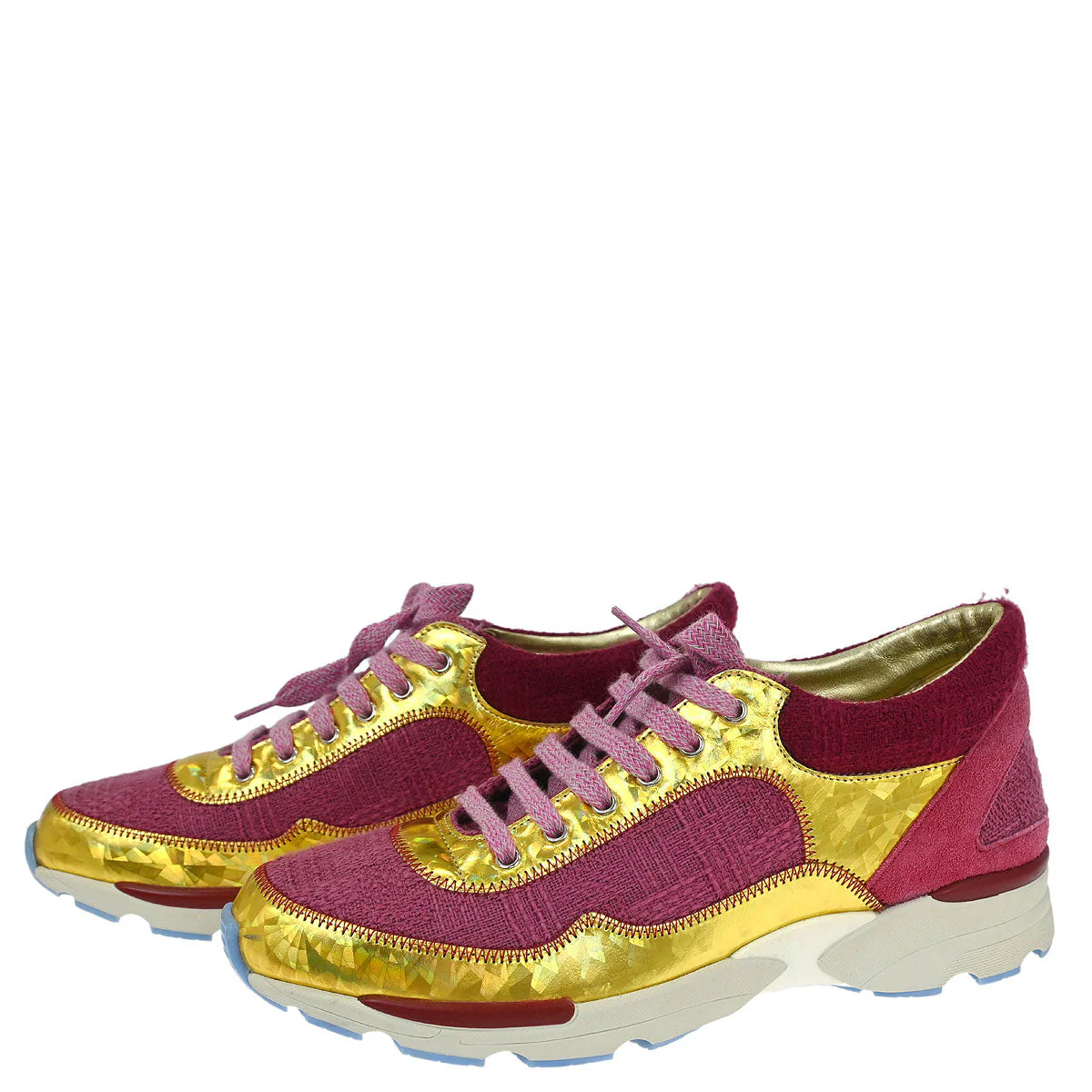 Chanel * Pink Sneakers Shoes #37 - Image 3