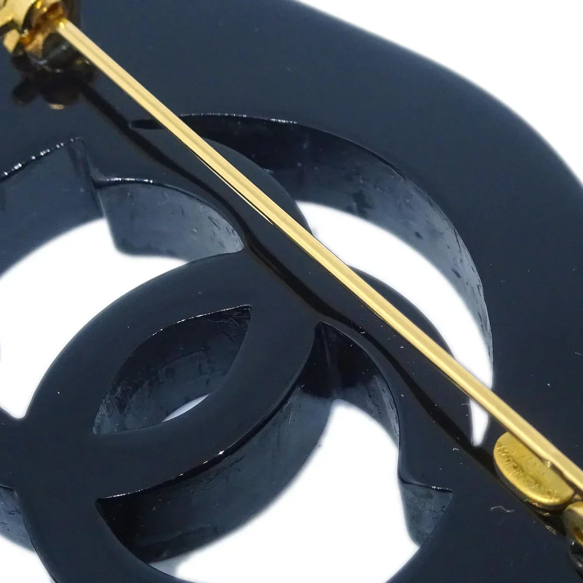 Chanel Brooch Pin Black 97P - Image 3