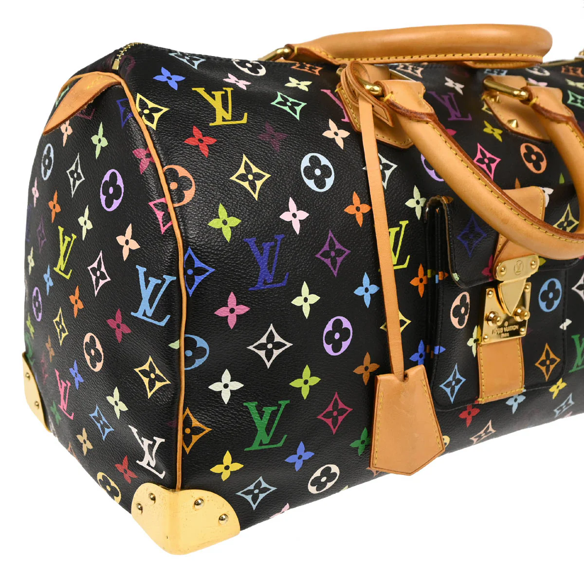 Louis Vuitton 2011 Black Monogram Multicolor Speedy 40 Handbag M93217 - Image 3
