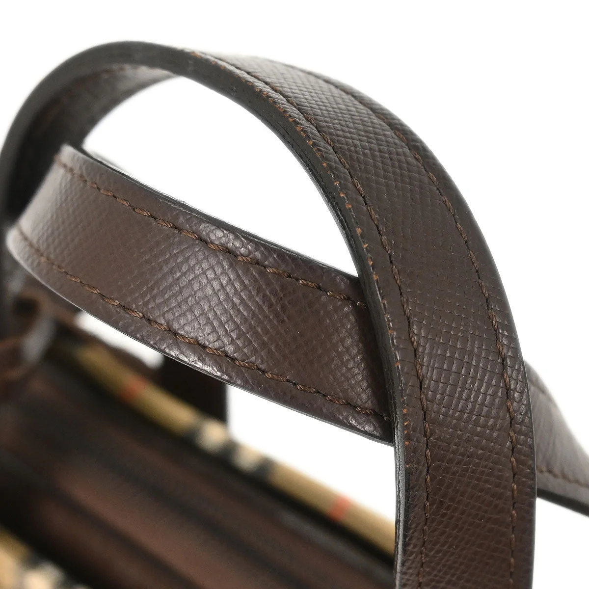 Burberry Beige Brown House Check Tote Bag - Image 6
