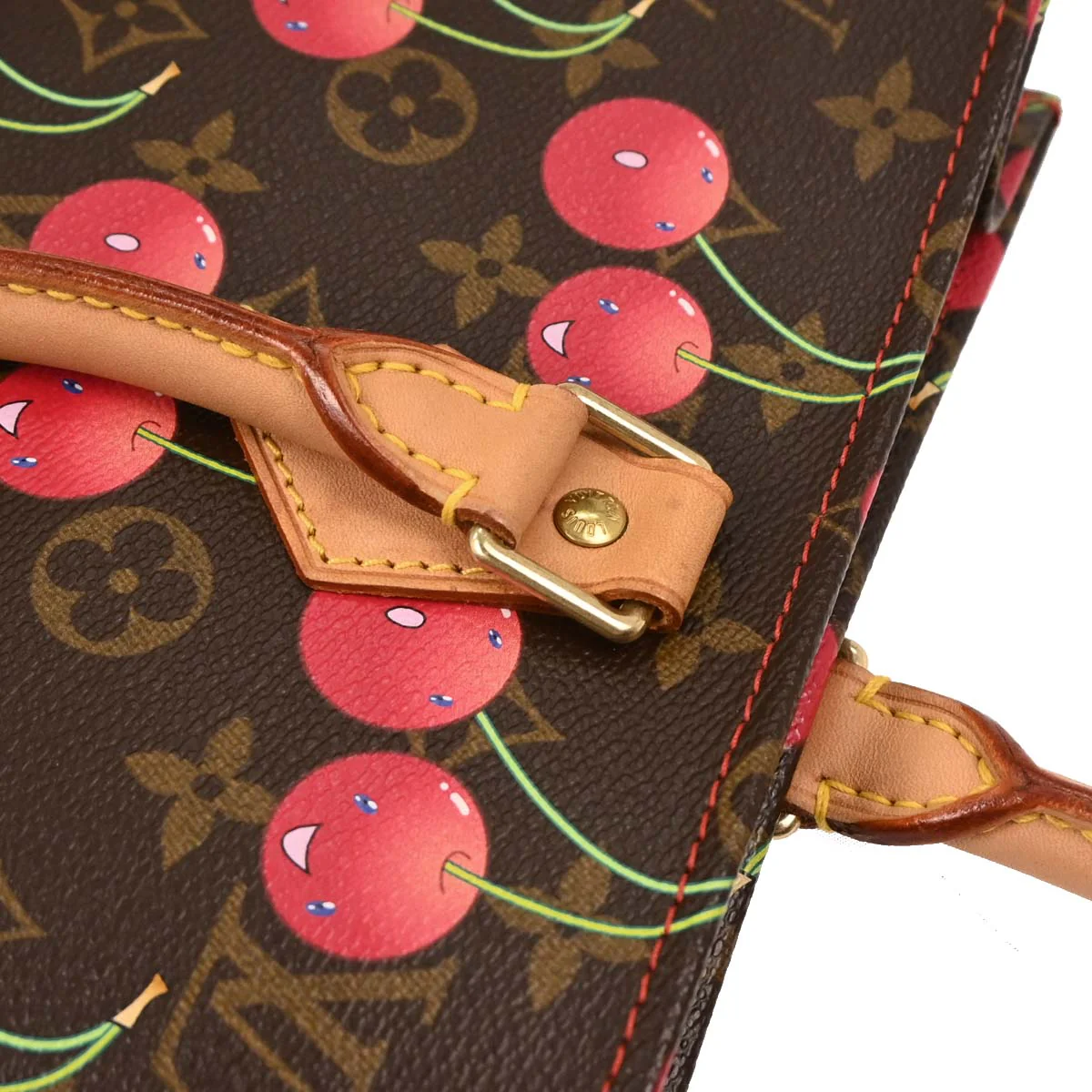 Louis Vuitton Monogram Cherry Sac Plat Tote Handbag M95010 - Image 7
