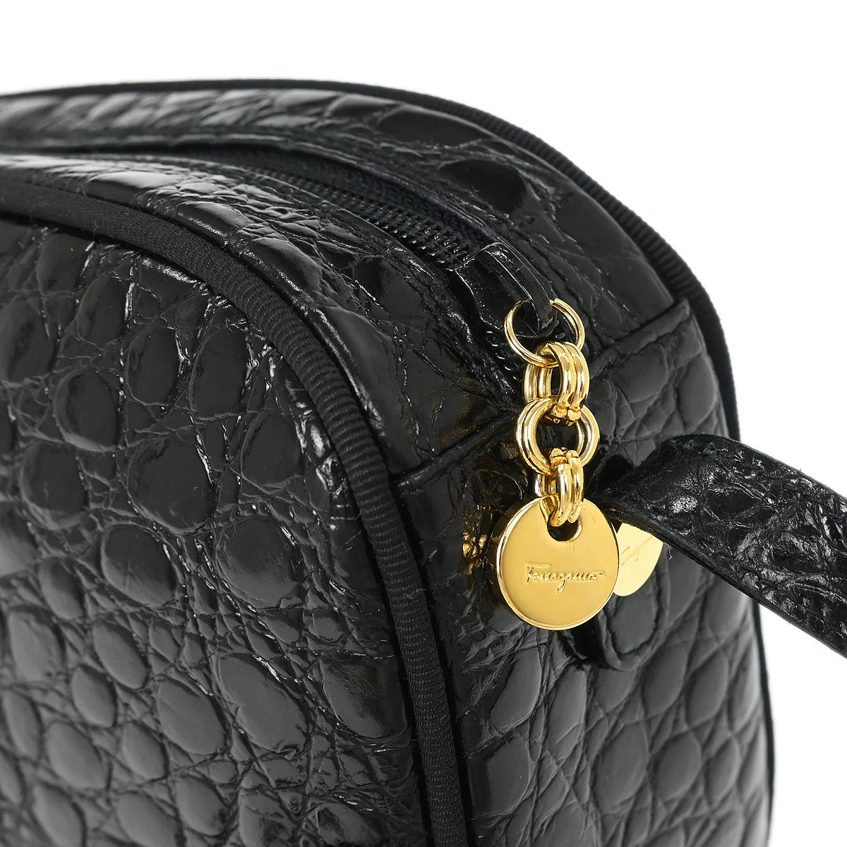 Salvatore Ferragamo Black Vara Shoulder Bag - Image 5
