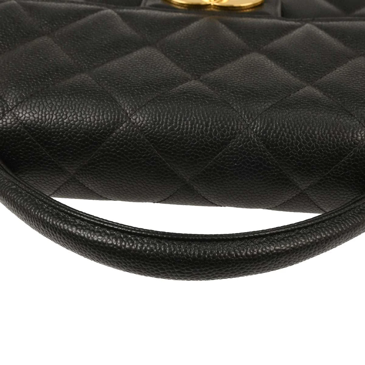 Chanel 1996-1997 Black Caviar Briefcase Business Handbag - Image 3