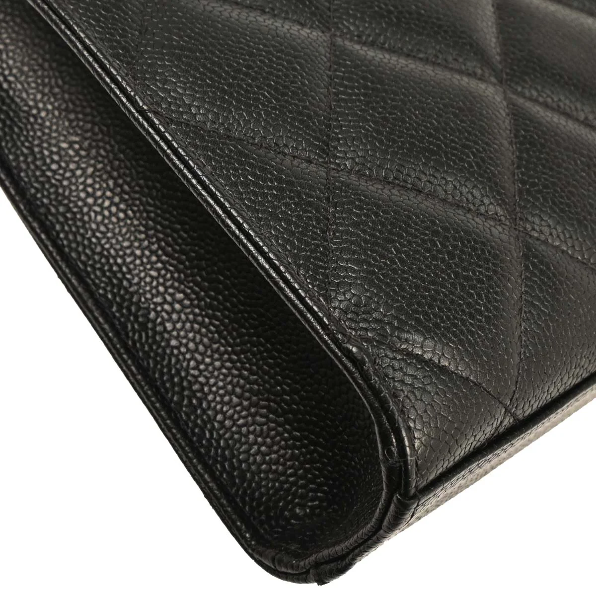 Chanel 1996-1997 Black Caviar Briefcase Business Handbag - Image 6