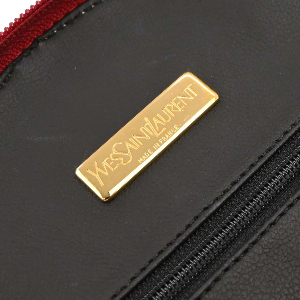 Yves Saint Laurent Red Leather Y Cut Out Handbag - Image 10