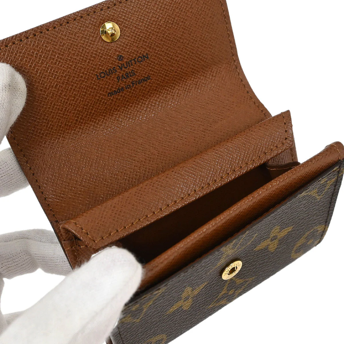 Louis Vuitton Monogram Porte Monnaie Plat Coin Case Wallet M61930 - Image 3
