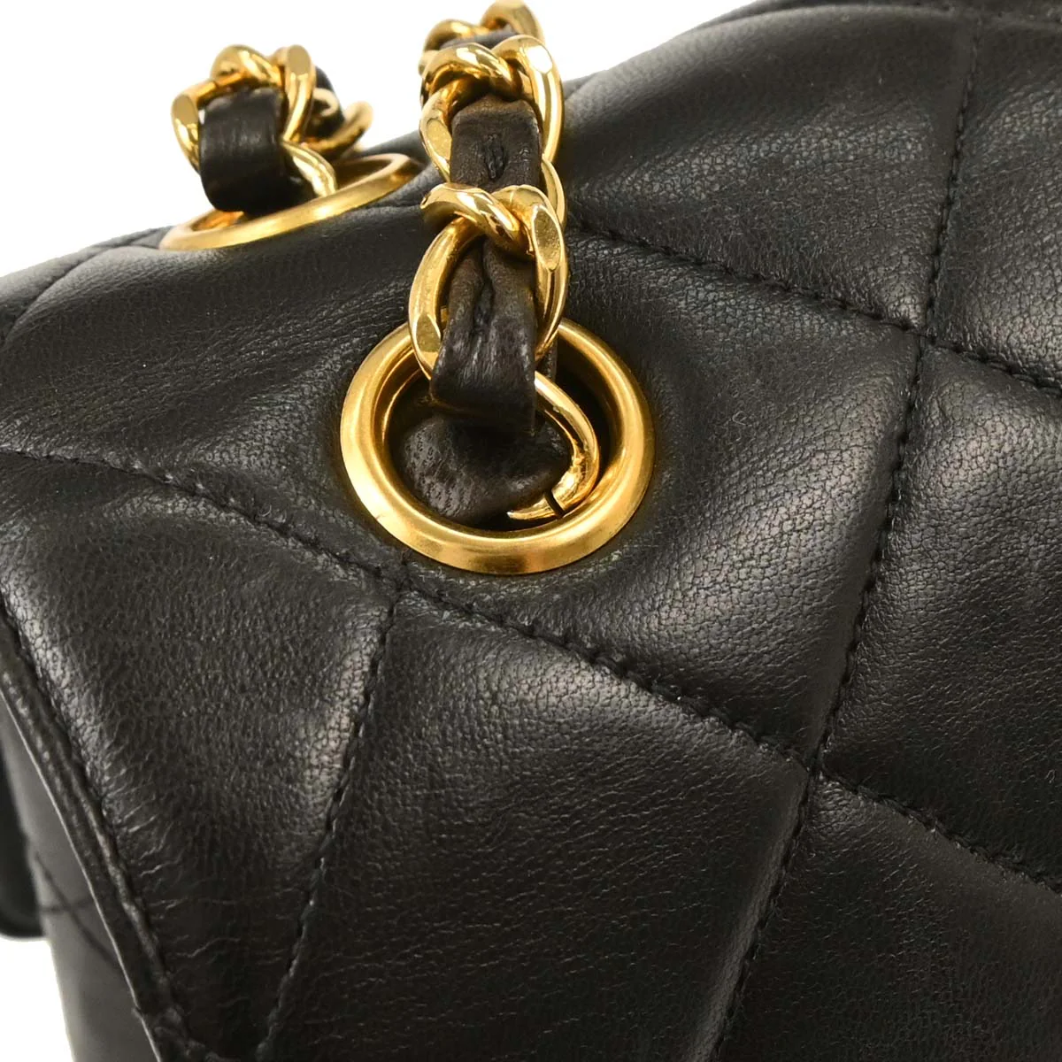 Chanel 1996-1997 Black Lambskin Double Sided Flap Shoulder Bag - Image 4