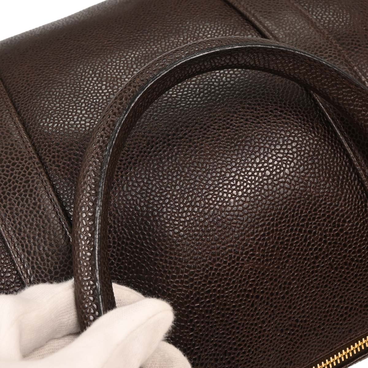 Chanel 1994-1996 Brown Caviar 2way Shoulder Handbag - Image 6