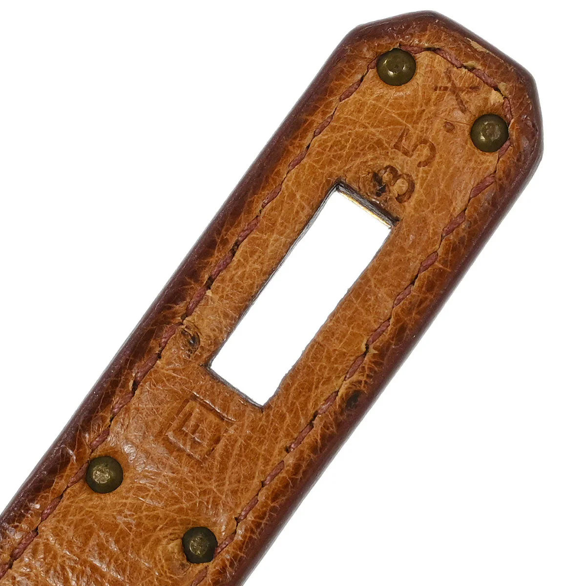 Hermes * 2002 Chestnut Ostrich Kelly Sport MM Shoulder Bag - Image 8