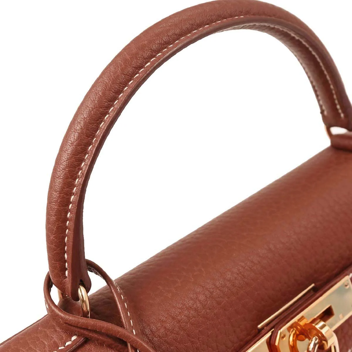 Hermes Brique Togo Kelly 32 Sellier Handbag - Image 6