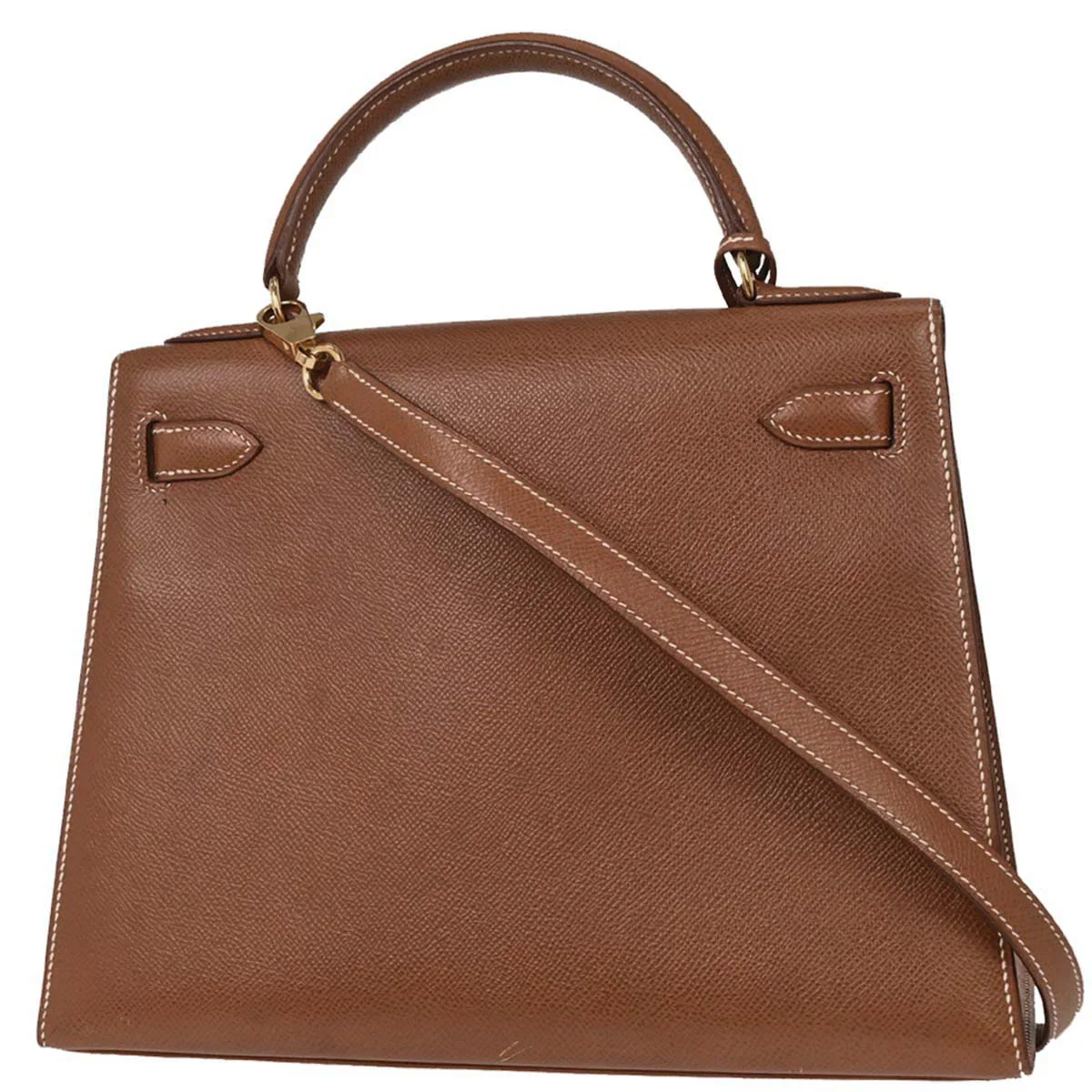 Hermes Gold Courchevel Kelly 28 Sellier 2way Shoulder Handbag - Image 2