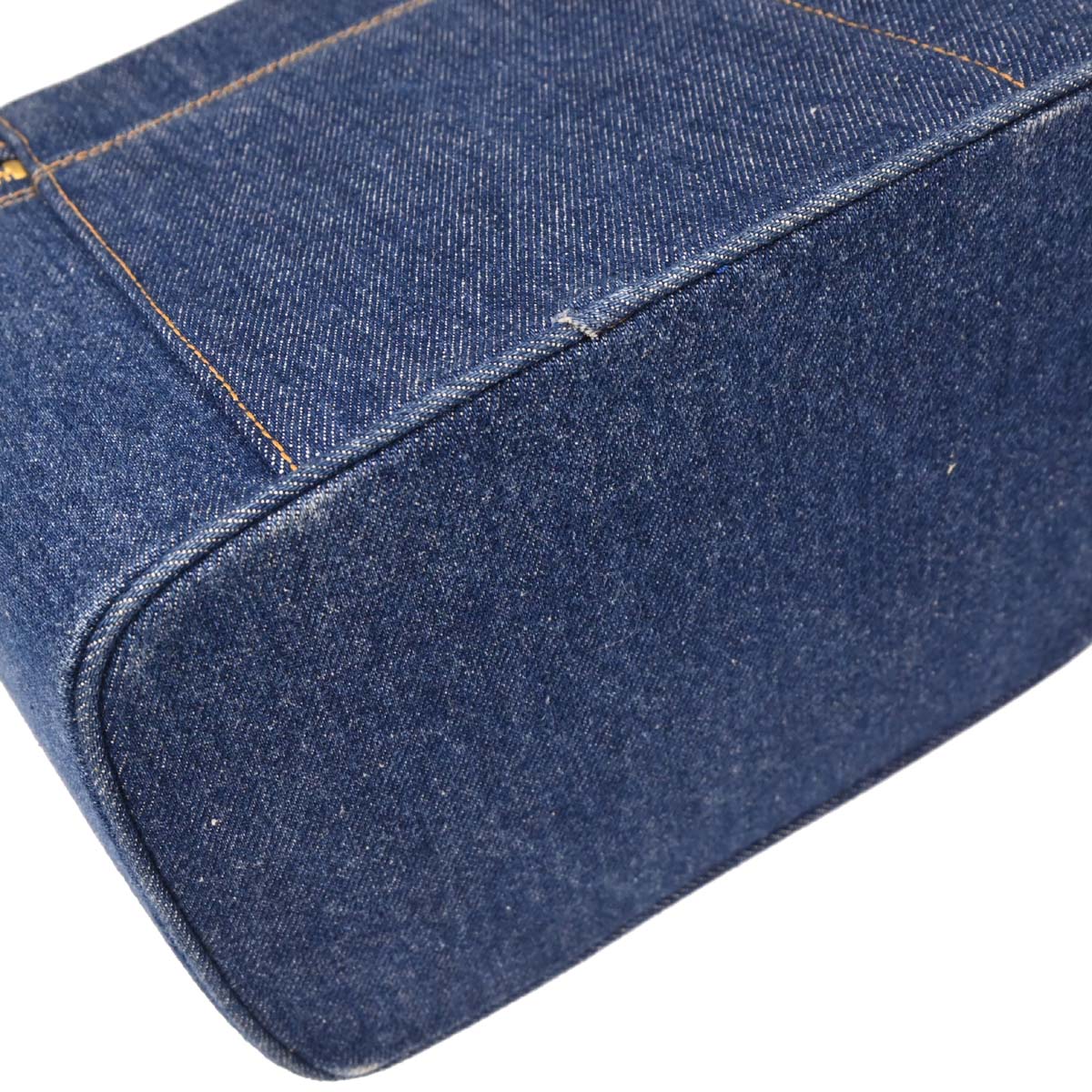 Chanel 1996-1997 Blue Denim Vanity 2way Shoulder Handbag - Image 5