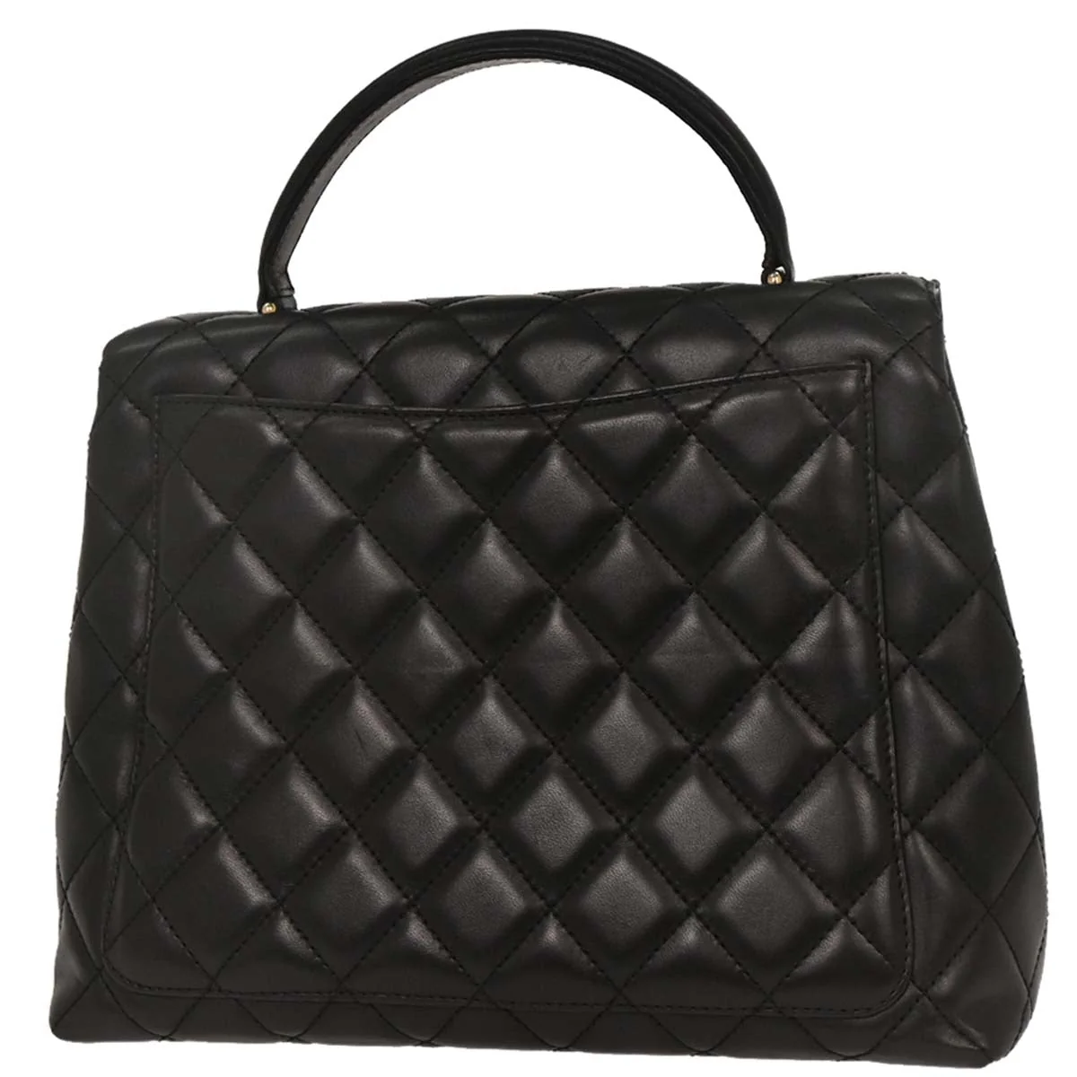 Chanel Black Lambskin Kelly Handbag - Image 2