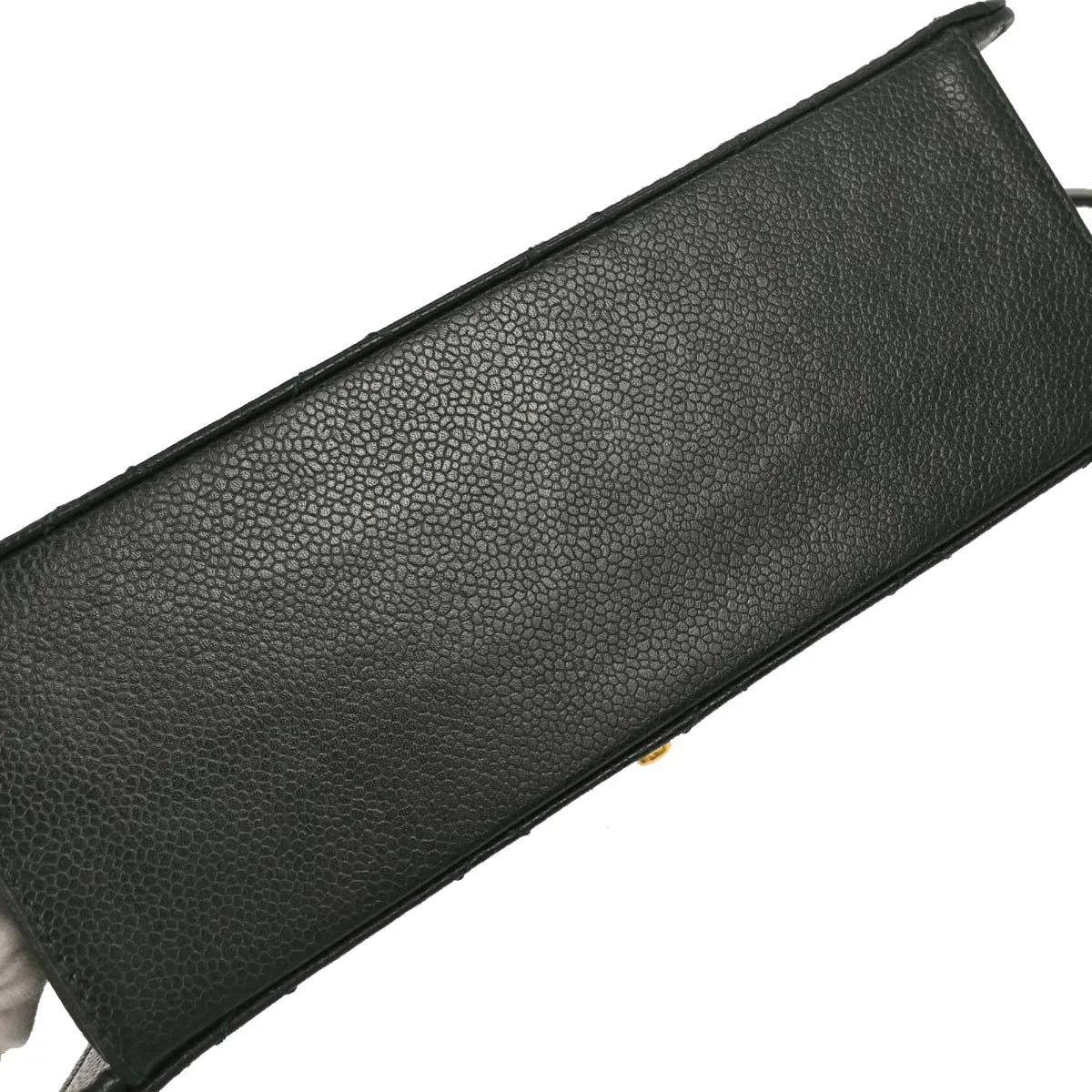 Chanel 1997-1999 Dark Green Caviar Handbag - Image 4