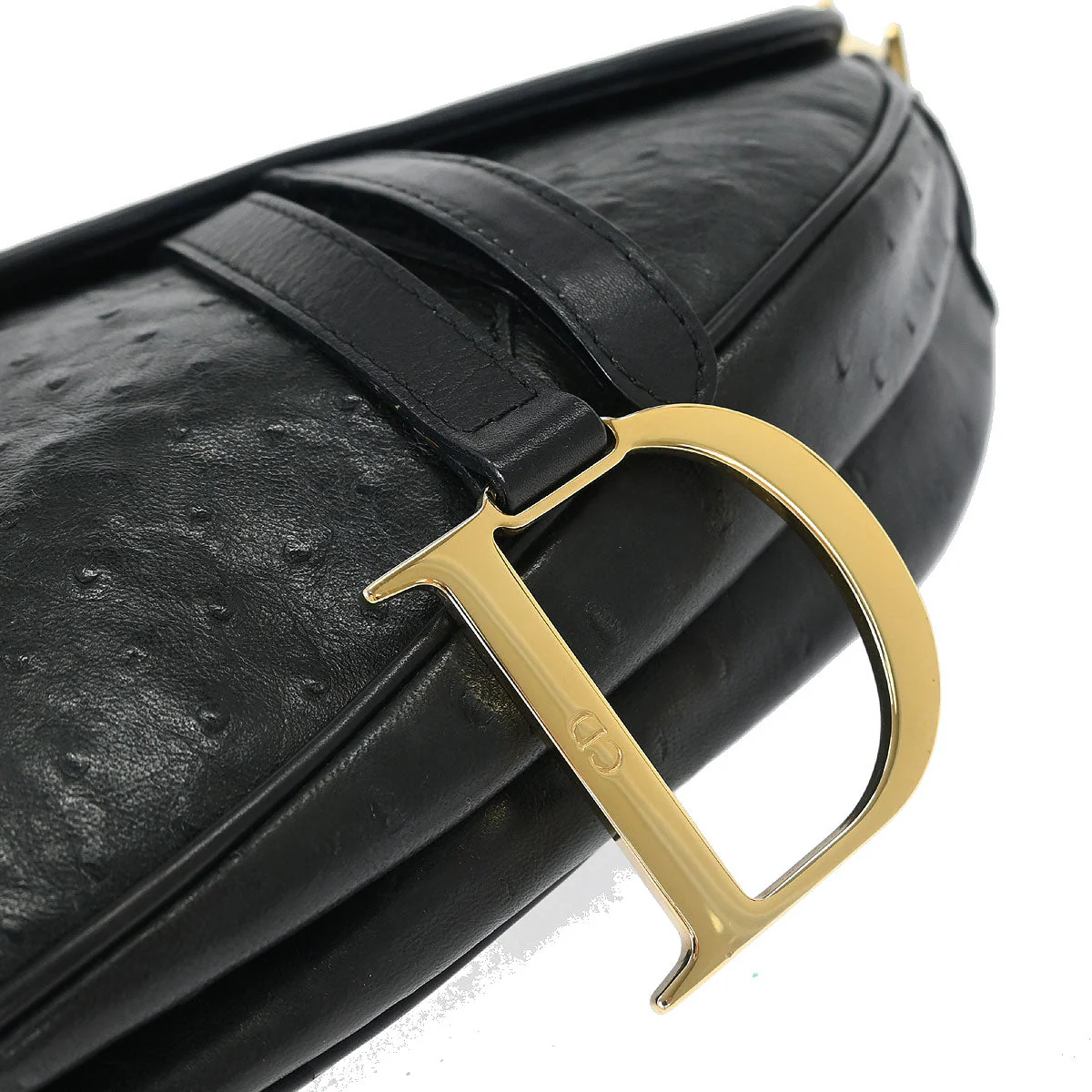 Christian Dior * 2000 Ostrich Saddle Handbag - Image 3