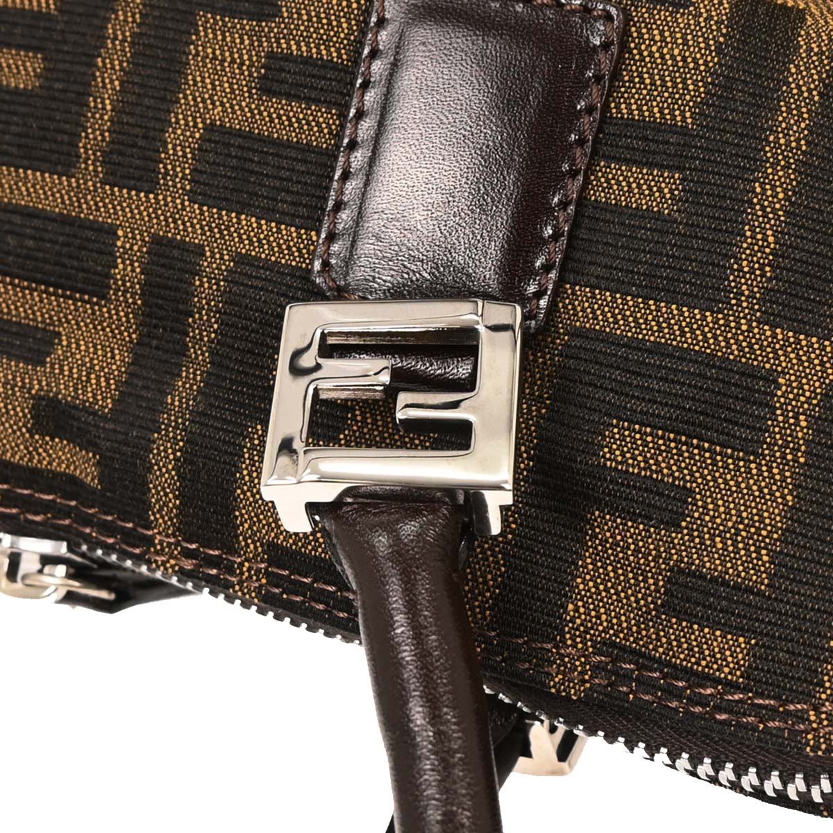 Fendi Brown Zucca Handbag - Image 5