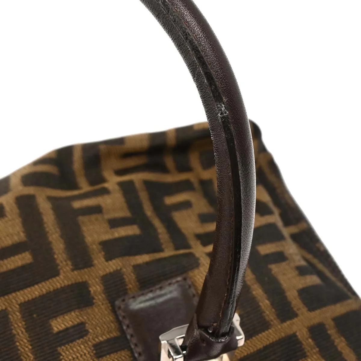 Fendi Brown Zucca Handbag - Image 6