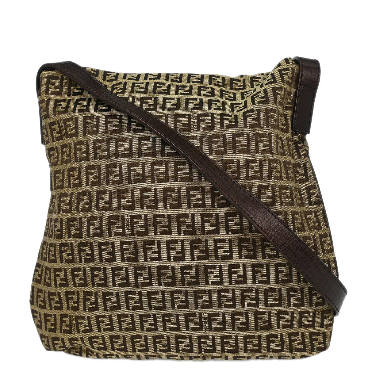 Fendi Brown Zucchino Shoulder Bag - Image 2