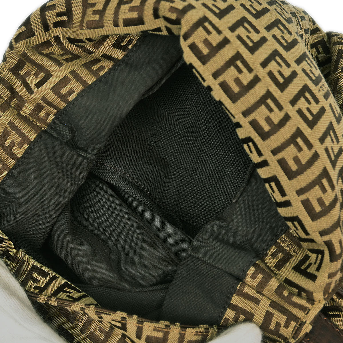 Fendi Brown Zucchino Shoulder Bag - Image 7