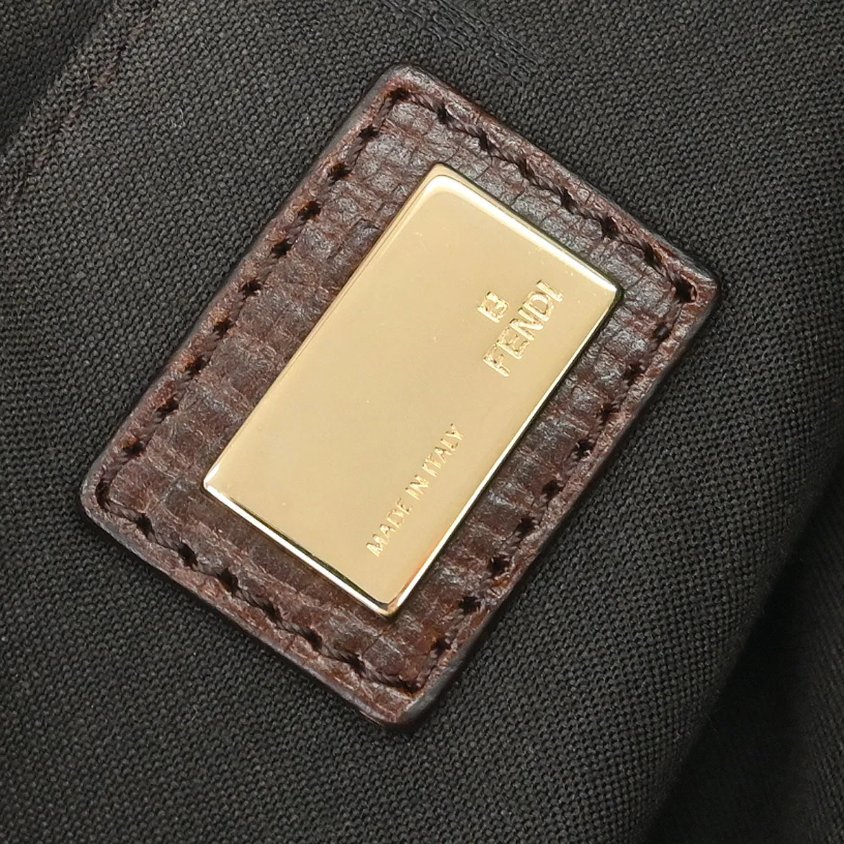 Fendi Brown Zucchino Shoulder Bag - Image 8
