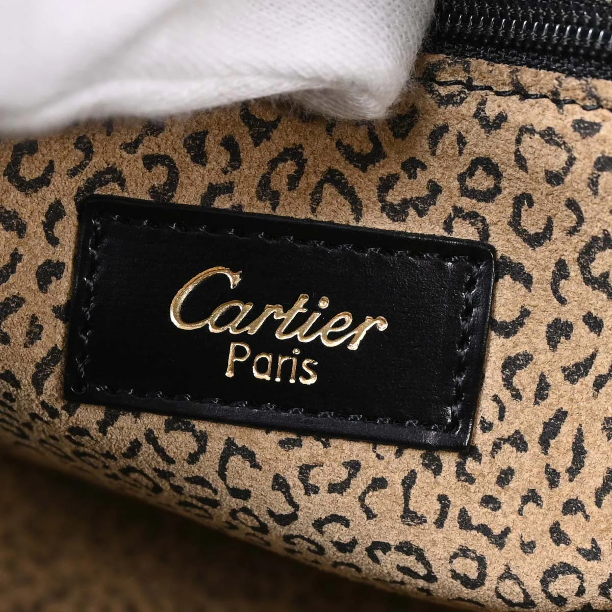 Cartier Black Leather Panthere 2way Shoulder Handbag - Image 9