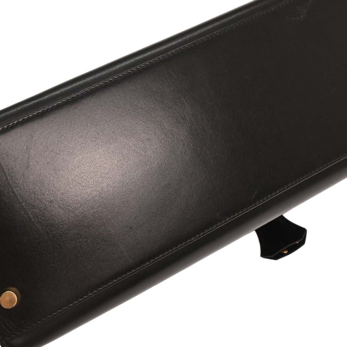 Hermes Black Box Calf Kelly 32 Sellier Handbag - Image 5