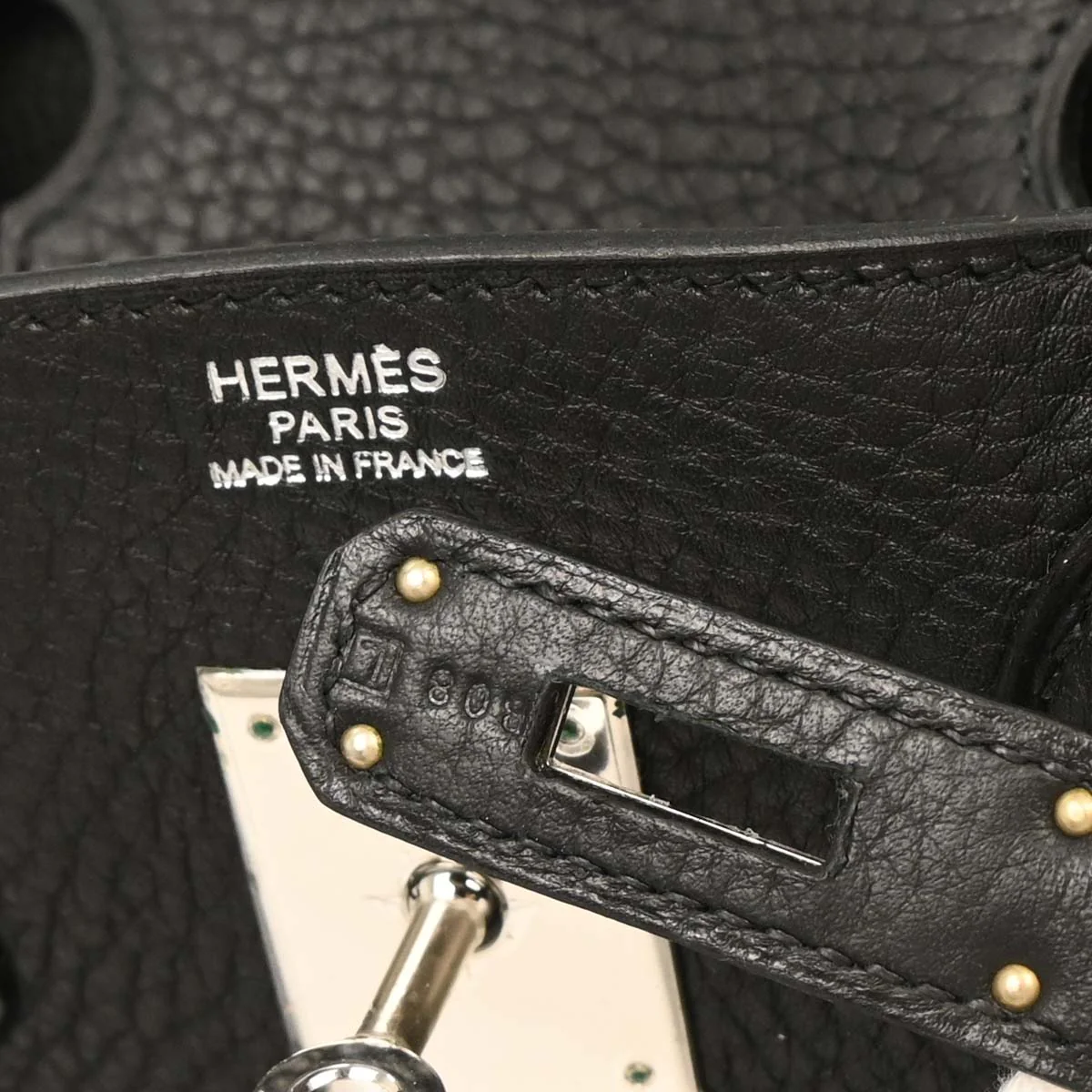 Hermes Black Taurillon Clemence Birkin 30 Handbag - Image 10