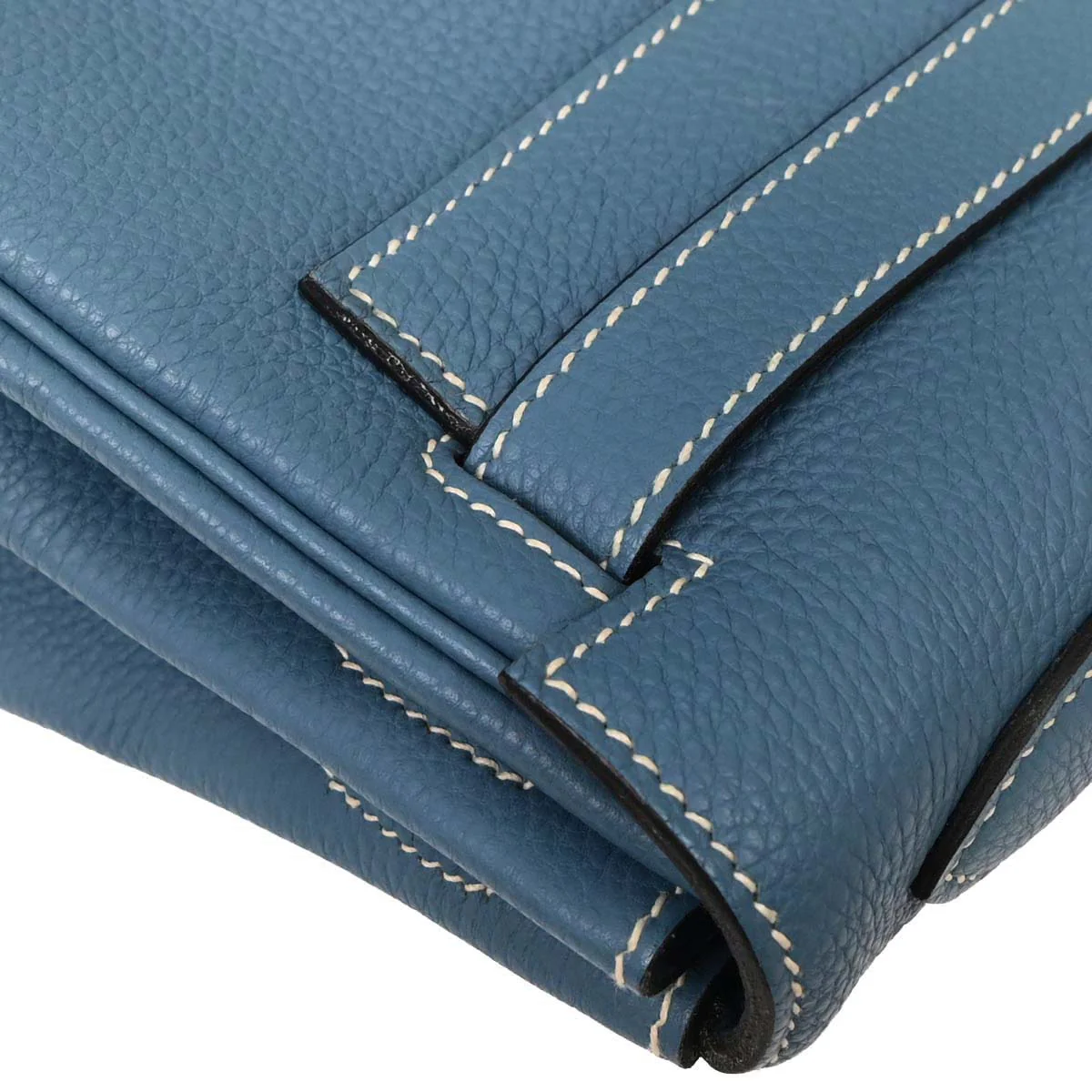 Hermes Blue Jean Togo Kelly 32 Retourne 2way Shoulder Handbag - Image 4