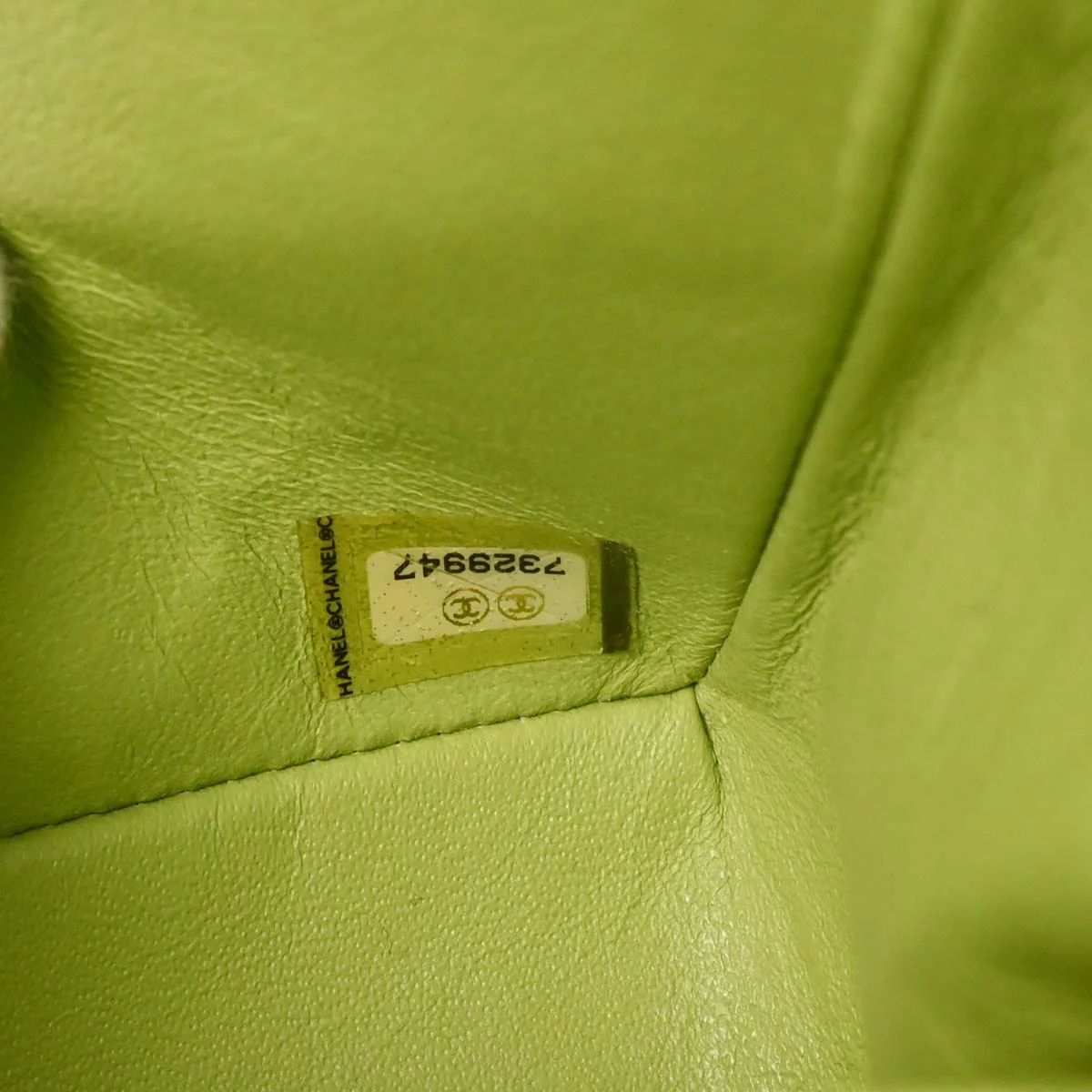 Chanel Green 2001-2003 Lambskin Small Classic Double Flap Shoulder Bag - Image 10