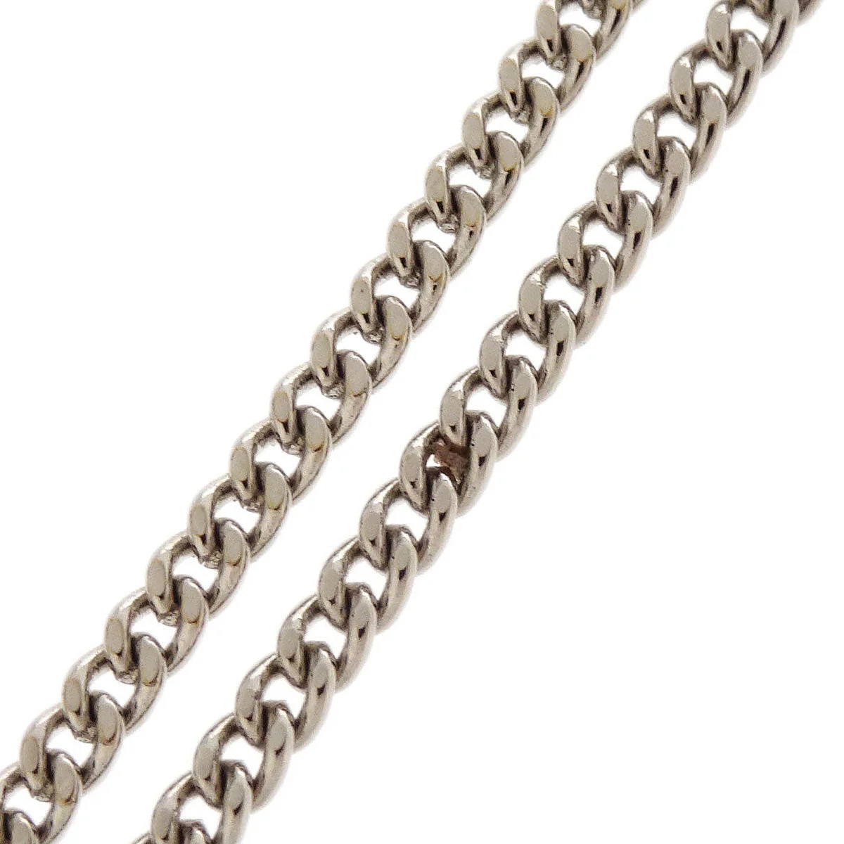 Chanel Necklace Pendant Rhinestone Silver 10V - Image 3
