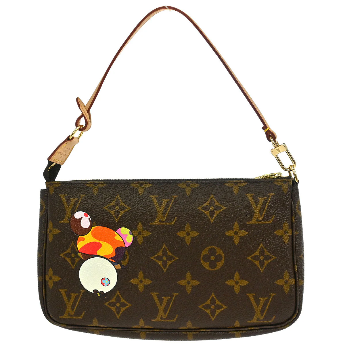 Louis Vuitton 2004 Monogram Panda Pochette Accessoires Handbag M51981 - Image 2