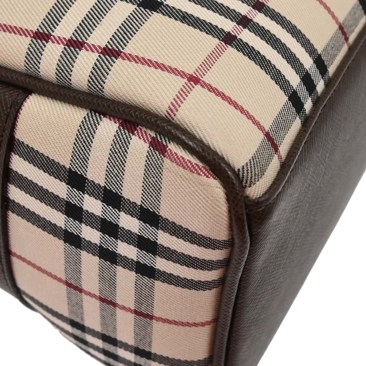 Burberry Beige Brown Burberry Check Handbag - Image 7